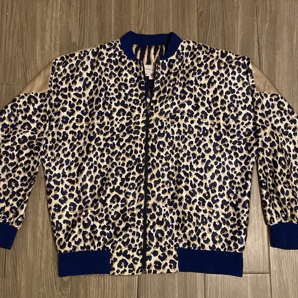 Vintage Anthony Sicari Cheetah Print Long Sleeve Zipper Jacket size M - Picture 7 of 8